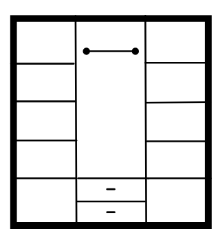 Шкаф "Авиньон" 3-х ств. c ящиками